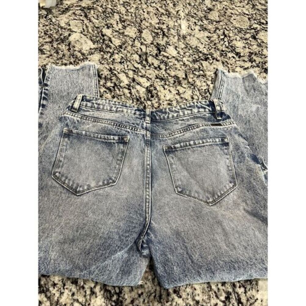 KanCan New Stone Wash High Rise Destroyed‎ Boyfriend Fray Hem Ankle Skinny Jeans - Picture 9 of 11